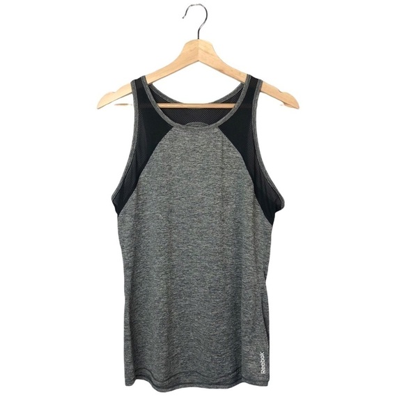 Reebok Gray & Black Speedwick Lightweight Athletic Tank Top L - Picture 1 of 5